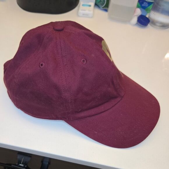 VVictoria's Secret Pink Hat Baseball Cap, Burgundy/Ruby/Gold Side Logo - Picture 7 of 11